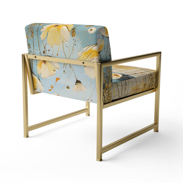 Yellow Buttercups Buttercup Meadow - Traditional Accent Slipper Chair