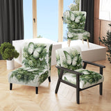Green Butterfly Whirling Beauty - Upholstered Modern Accent Chairs