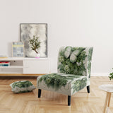 Green Butterfly Whirling Beauty - Upholstered Modern Accent Chairs