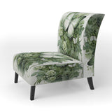 Green Butterfly Whirling Beauty - Upholstered Modern Accent Chairs