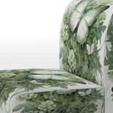 Green Butterfly Whirling Beauty - Upholstered Modern Accent Chairs