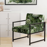 Green Butterfly Whirling Beauty - Upholstered Modern Accent Chairs