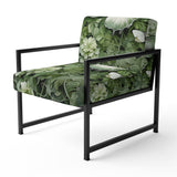 Green Butterfly Whirling Beauty - Upholstered Modern Accent Chairs