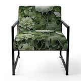 Green Butterfly Whirling Beauty - Upholstered Modern Accent Chairs