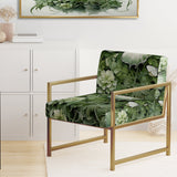 Green Butterfly Whirling Beauty - Upholstered Modern Accent Chairs