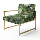 Green Butterfly Whirling Beauty - Upholstered Modern Accent Chairs