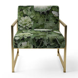 Green Butterfly Whirling Beauty - Upholstered Modern Accent Chairs