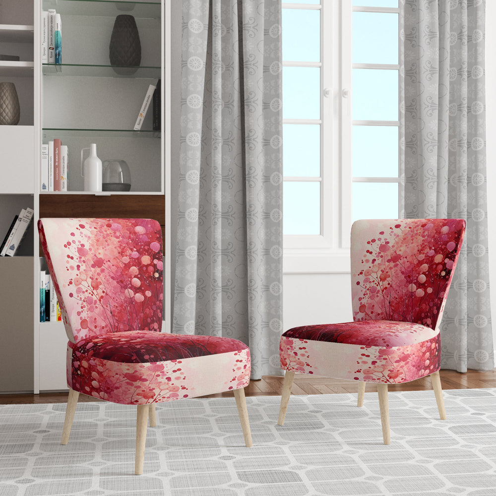 Crimson Reverie - Modern Arm Chair