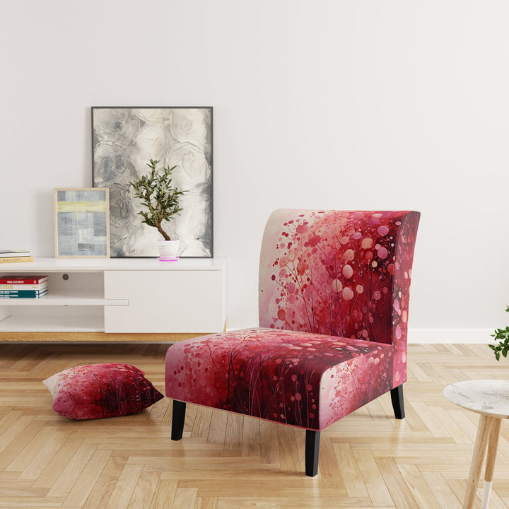 Crimson Reverie - Modern Arm Chair