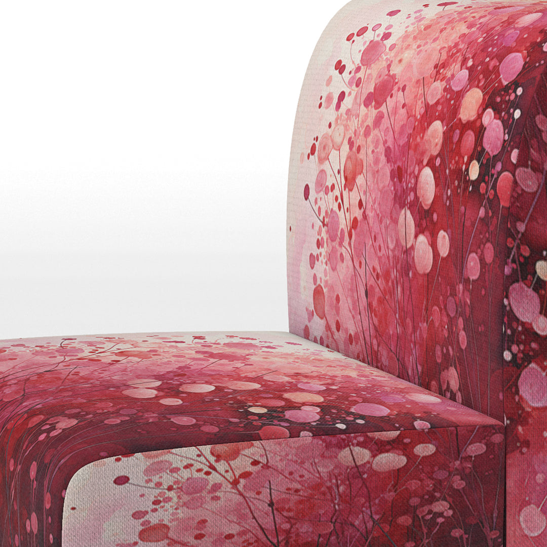 Crimson Reverie - Modern Arm Chair