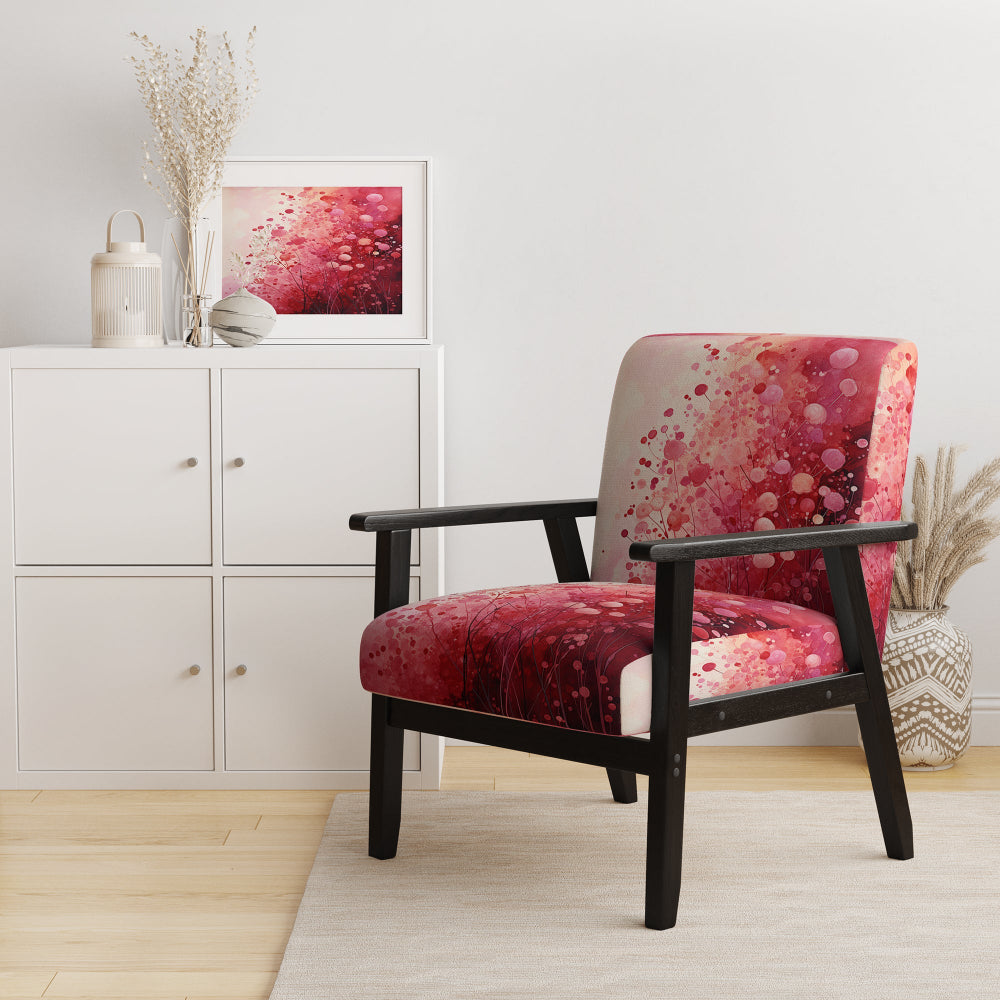 Crimson Reverie - Modern Arm Chair