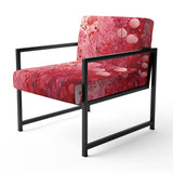 Crimson Reverie - Modern Arm Chair