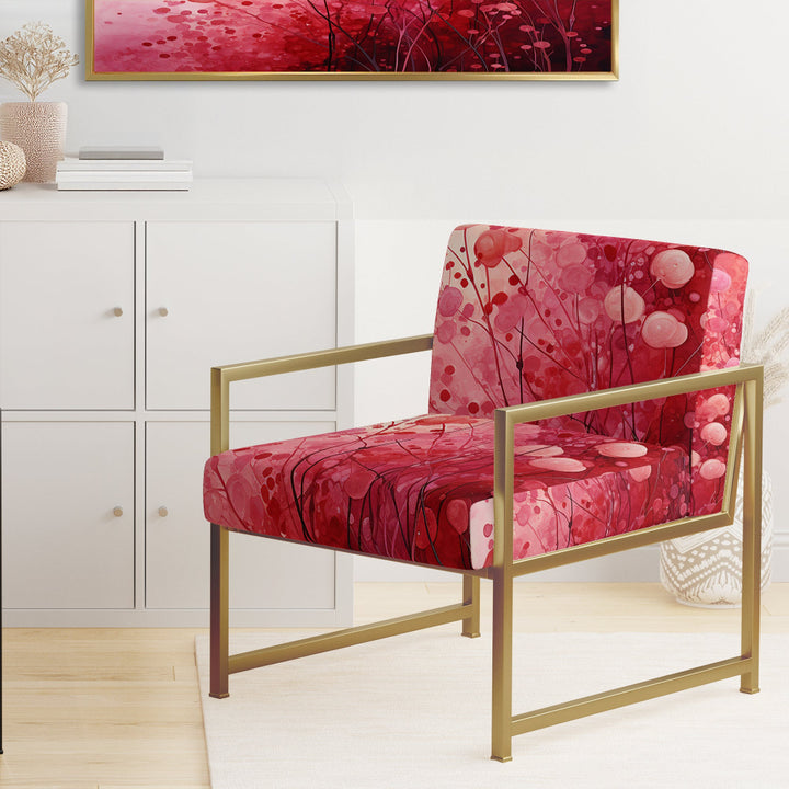Crimson Reverie - Modern Arm Chair