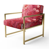Crimson Reverie - Modern Arm Chair