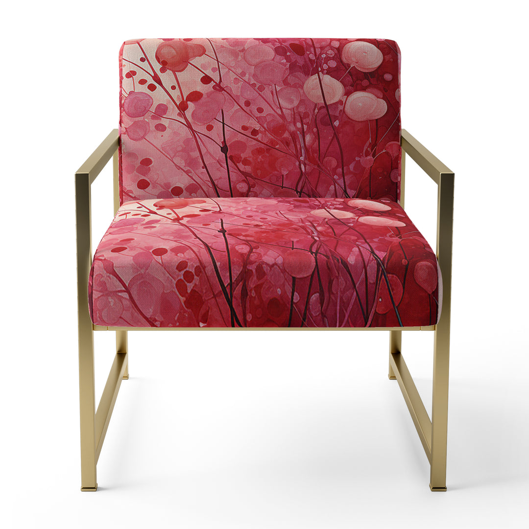 Crimson Reverie - Modern Arm Chair