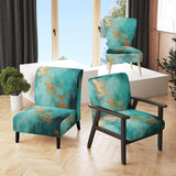 Turquoise Tranquility VI- Upholstered Accent Chair