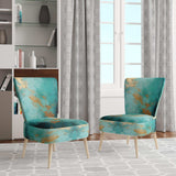 Turquoise Tranquility VI- Upholstered Accent Chair