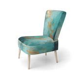 Turquoise Tranquility VI- Upholstered Accent Chair