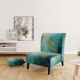 Turquoise Tranquility VI- Upholstered Accent Chair