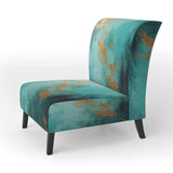 Turquoise Tranquility VI- Upholstered Accent Chair