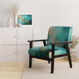 Turquoise Tranquility VI- Upholstered Accent Chair