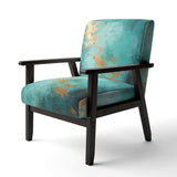 Turquoise Tranquility VI- Upholstered Accent Chair