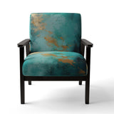 Turquoise Tranquility VI- Upholstered Accent Chair