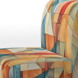 Cubism Experiment With Minimalist I- Upholstered Accent Chair