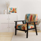 Cubism Experiment With Minimalist I- Upholstered Accent Chair