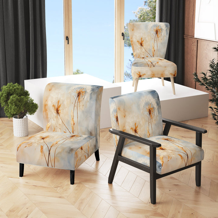 Dandelion Petal Purity - Traditional Arm Chair