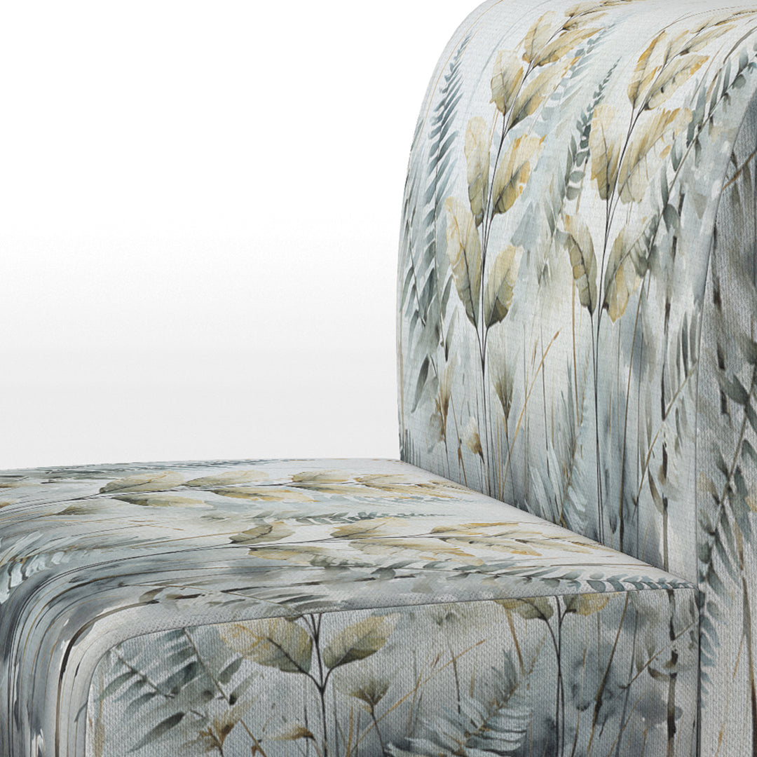 Green Ferns Golden Oasis - Modern Arm Chair