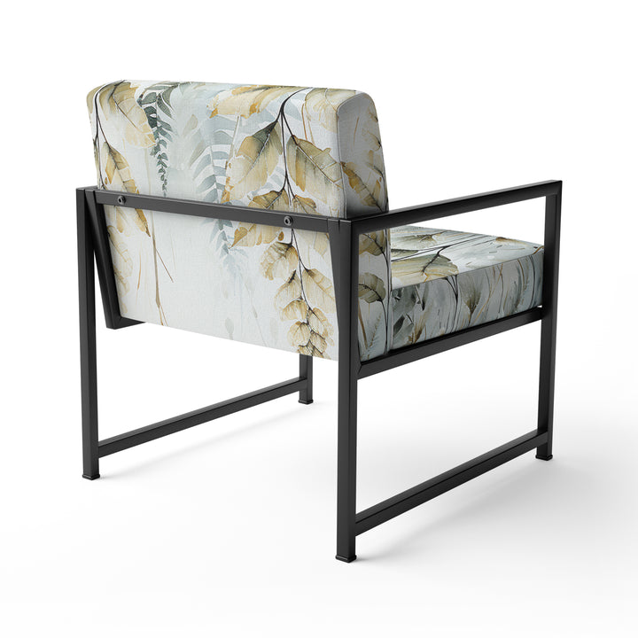 Green Ferns Golden Oasis - Modern Arm Chair