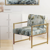 Green Ferns Golden Oasis - Modern Arm Chair
