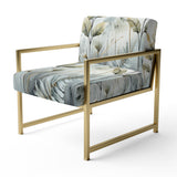 Green Ferns Golden Oasis - Modern Arm Chair