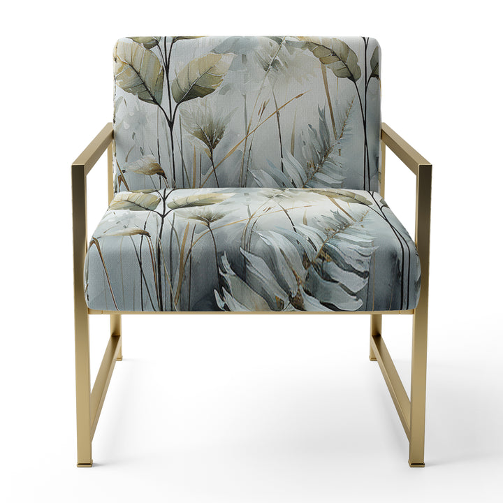 Green Ferns Golden Oasis - Modern Arm Chair