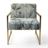 Green Ferns Golden Oasis - Modern Arm Chair