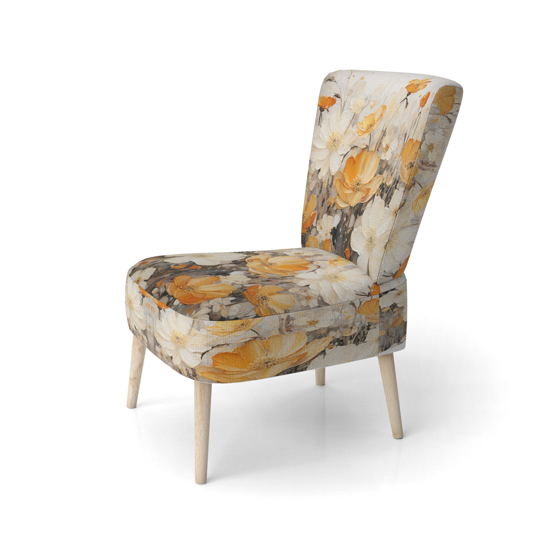 Minimalism Yellow Flower Collage - Modern Arm Chair