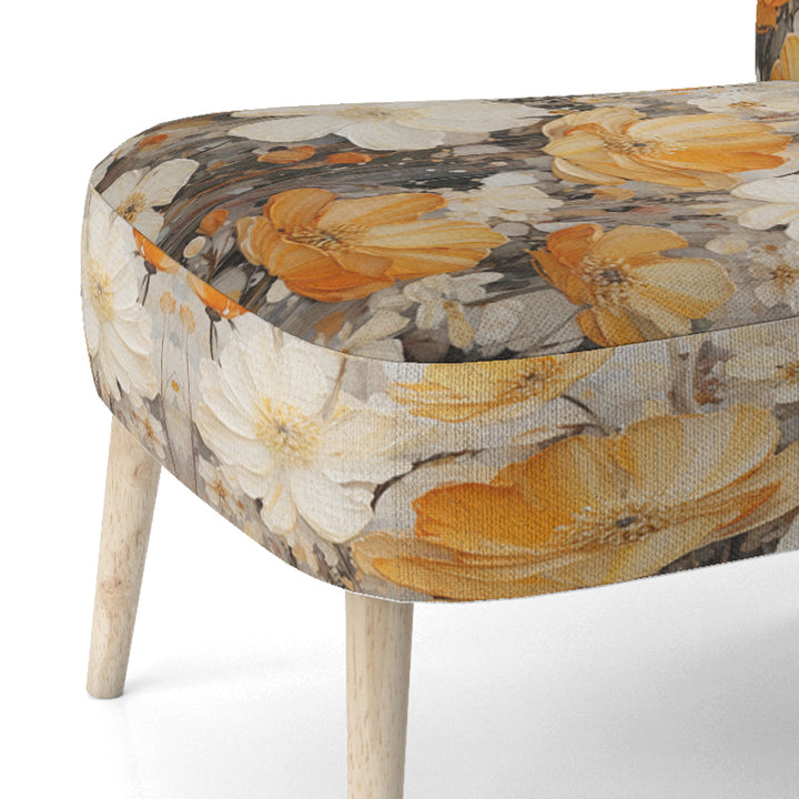 Minimalism Yellow Flower Collage - Modern Arm Chair