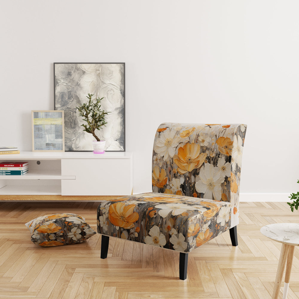 Minimalism Yellow Flower Collage - Modern Arm Chair