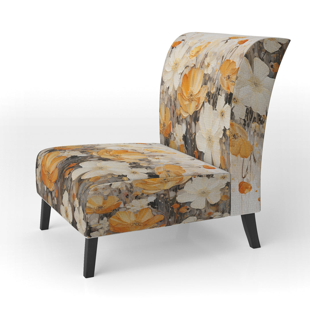 Minimalism Yellow Flower Collage - Modern Arm Chair