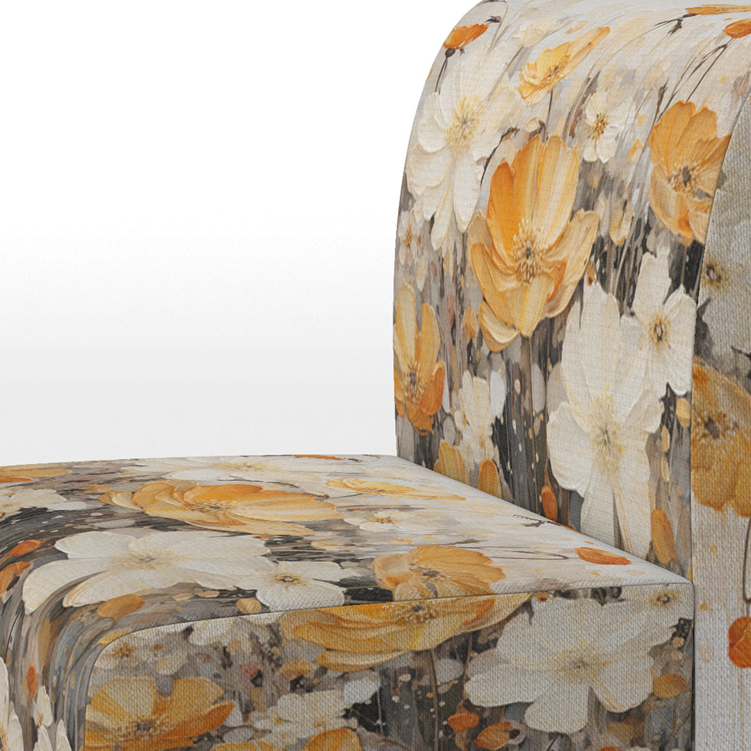Minimalism Yellow Flower Collage - Modern Arm Chair