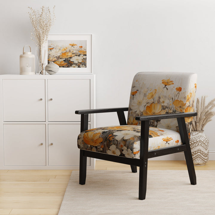 Minimalism Yellow Flower Collage - Modern Arm Chair