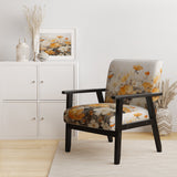 Minimalism Yellow Flower Collage - Modern Arm Chair