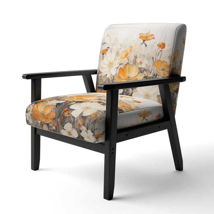 Minimalism Yellow Flower Collage - Modern Arm Chair