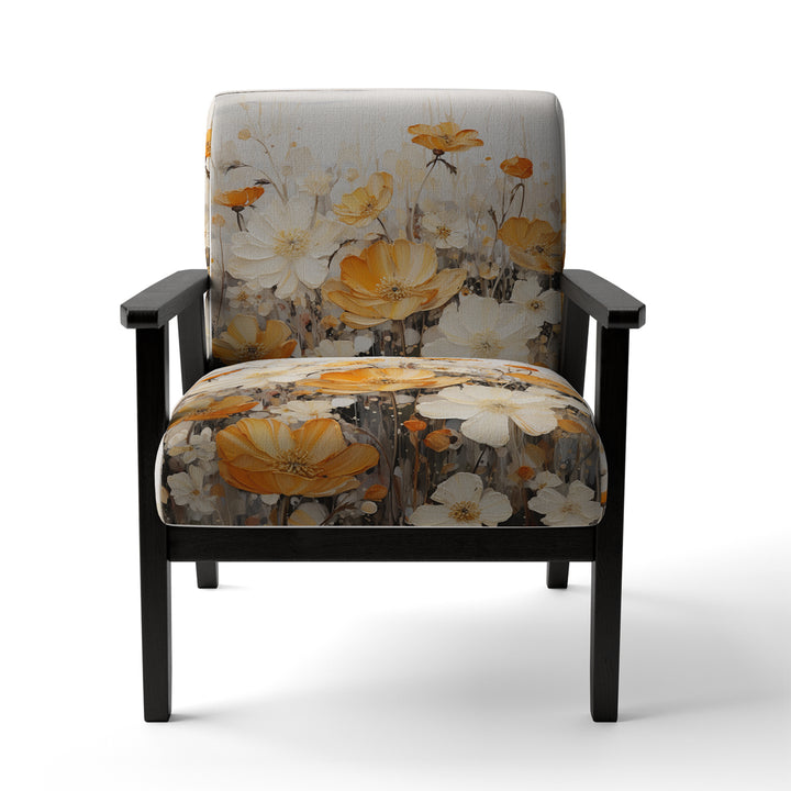 Minimalism Yellow Flower Collage - Modern Arm Chair