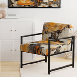 Minimalism Yellow Flower Collage - Modern Arm Chair