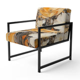 Minimalism Yellow Flower Collage - Modern Arm Chair