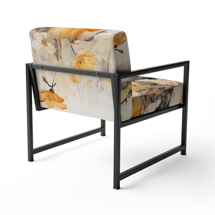 Minimalism Yellow Flower Collage - Modern Arm Chair