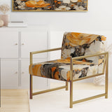 Minimalism Yellow Flower Collage - Modern Arm Chair