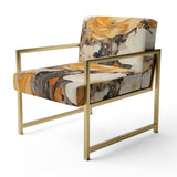 Minimalism Yellow Flower Collage - Modern Arm Chair